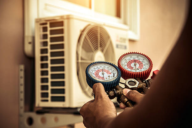 Professional Air Conditioning Service technician working in South Bend, WA